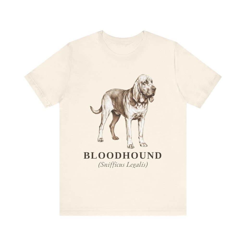Bloodhound Latin Shirt, Vintage Dog Sketch Tee, Dog Latin Gift