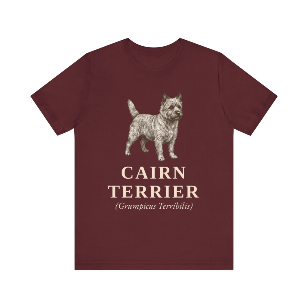 Cairn Terrier Latin Shirt, Vintage Dog Sketch Tee, Dog Latin Gift