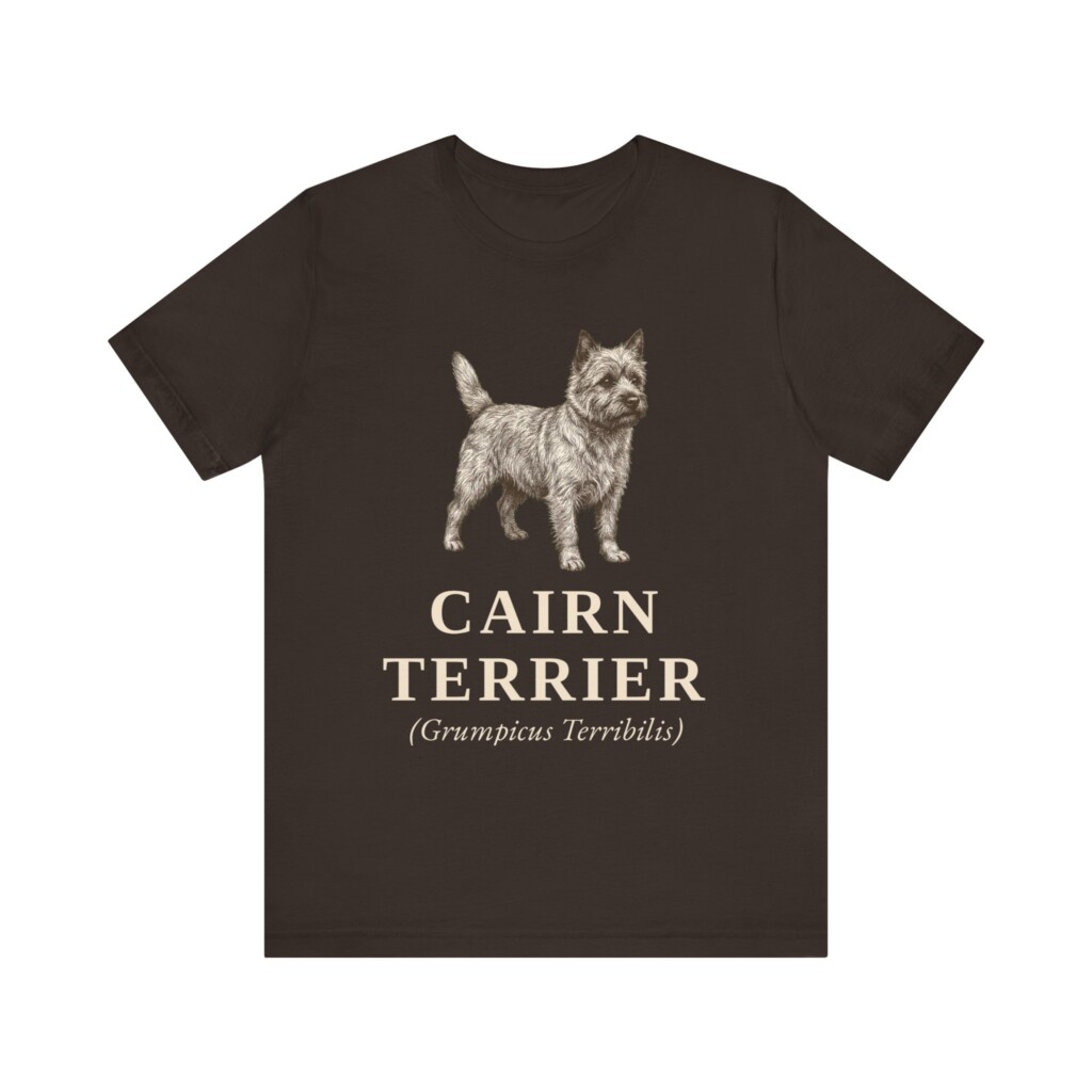 Cairn Terrier Latin Shirt, Vintage Dog Sketch Tee, Dog Latin Gift
