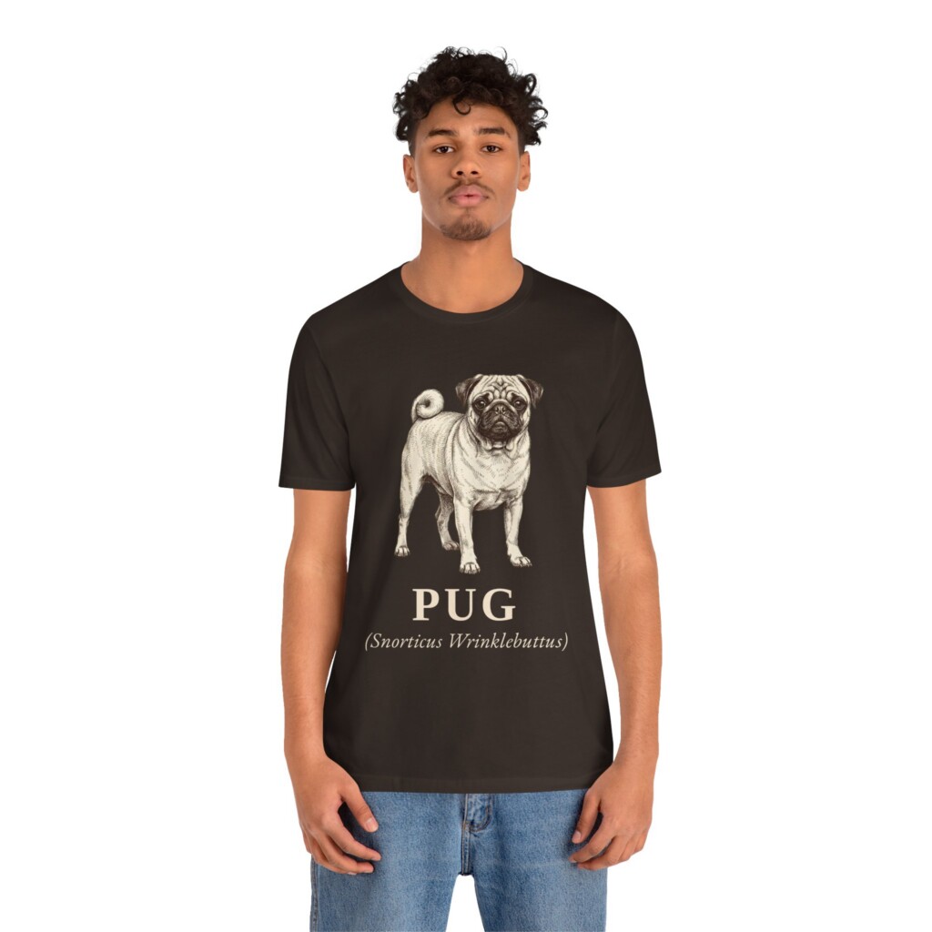 Pug Latin Shirt, Vintage Dog Sketch Tee, Dog Latin Gift