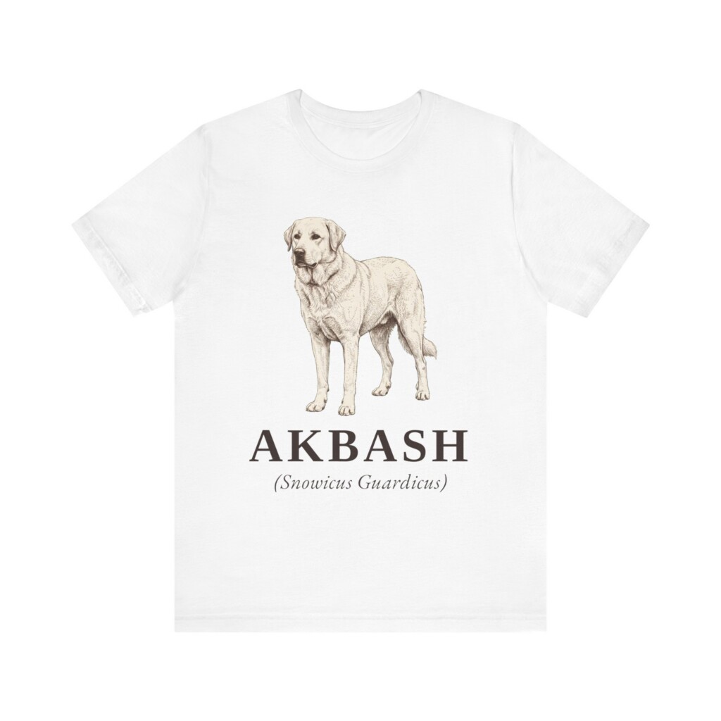 Akbash Latin Shirt, Vintage Dog Sketch Tee, Dog Latin Gift