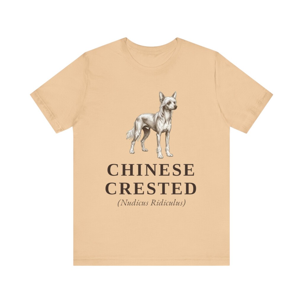 Chinese Crested Latin Shirt, Vintage Dog Sketch Tee, Dog Latin Gift