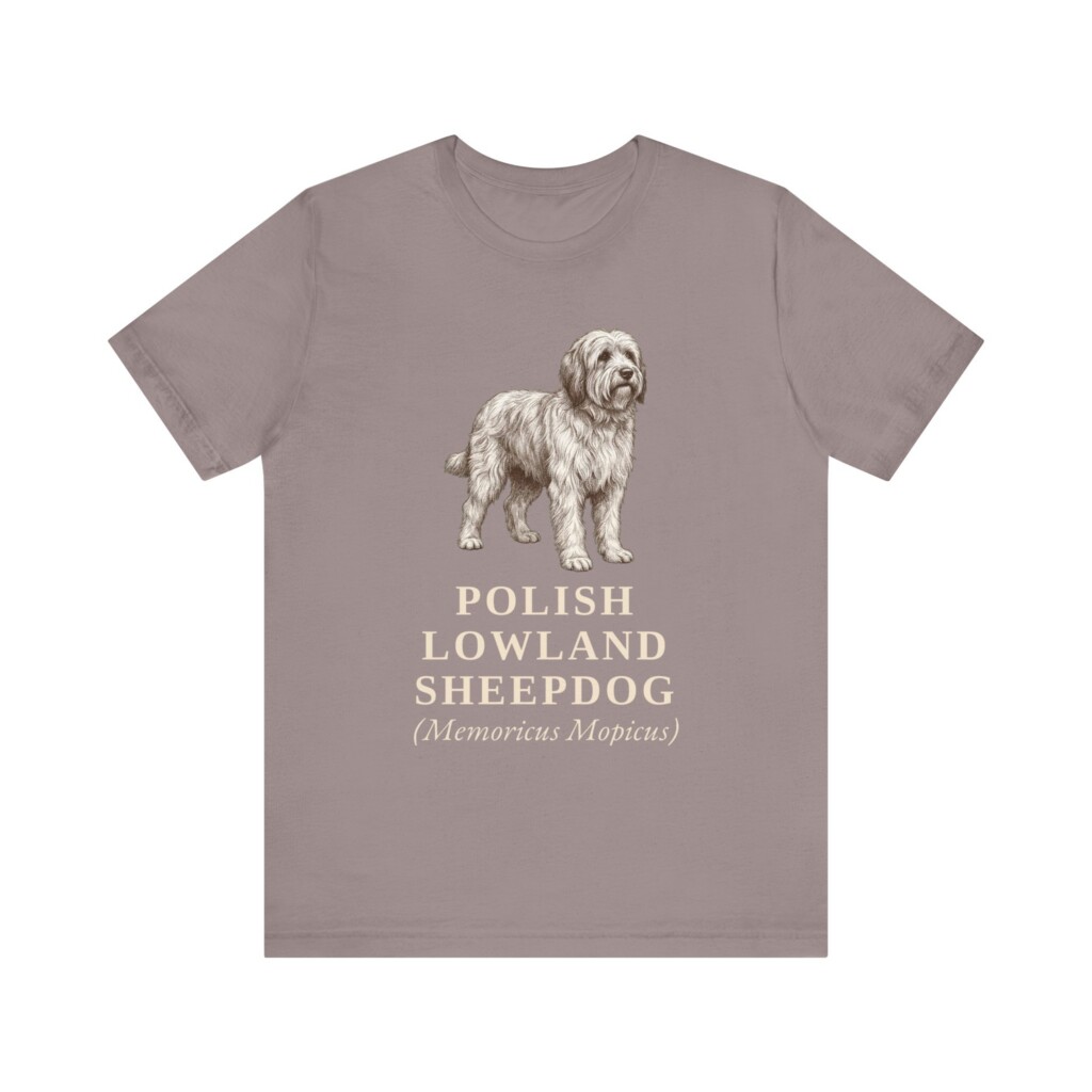 Polish Lowland Sheepdog Latin Shirt, Vintage Dog Sketch Tee, Dog Latin Gift