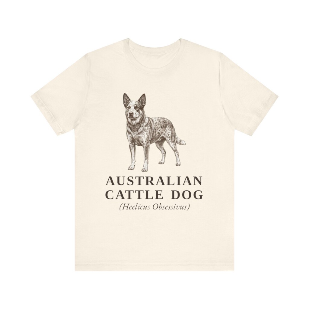 Australian Cattle Dog Latin Shirt, Vintage Dog Sketch Tee, Dog Latin Gift