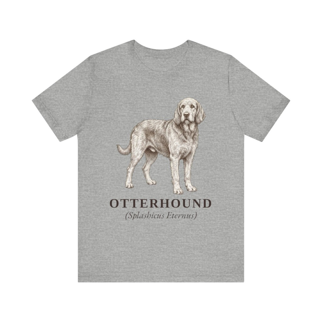 Otterhound Latin Shirt, Vintage Dog Sketch Tee, Dog Latin Gift