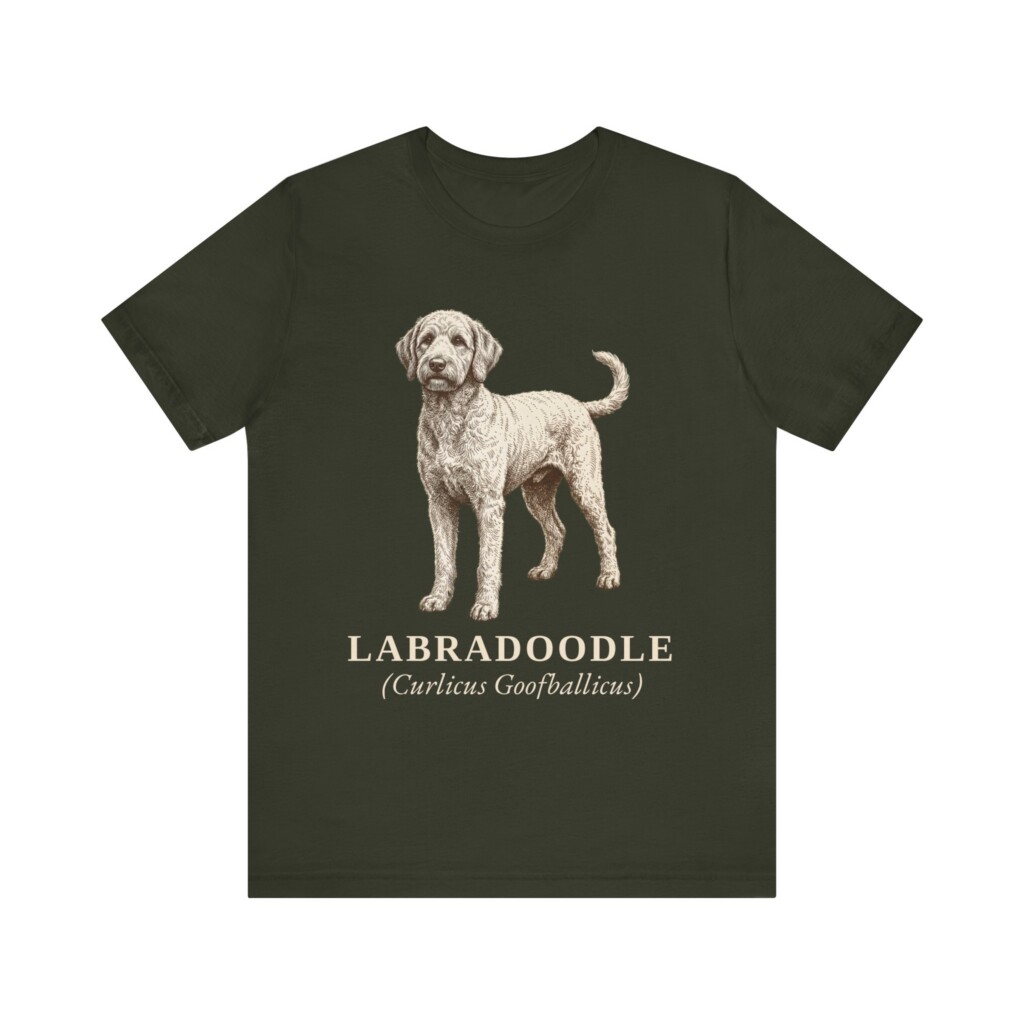 Labradoodle Latin Shirt, Vintage Dog Sketch Tee, Dog Latin Gift
