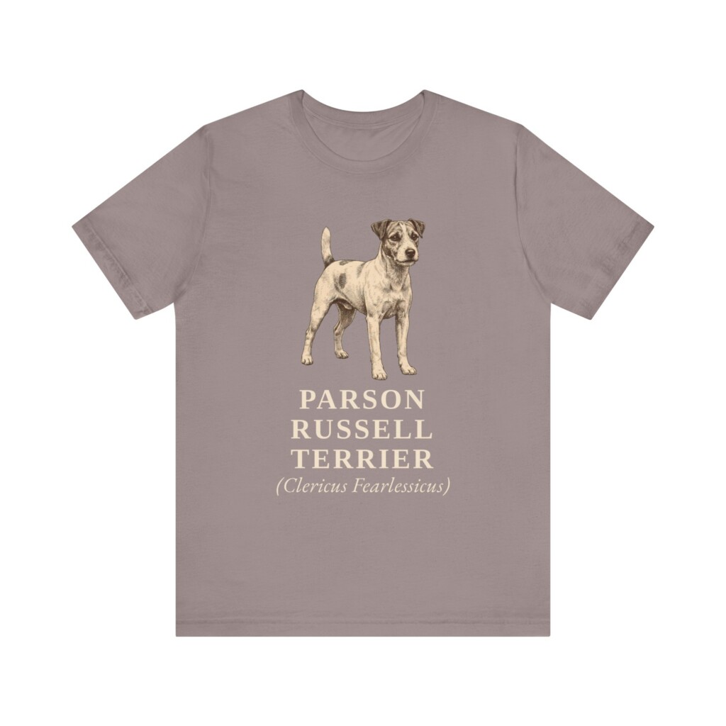Parson Russell Terrier Latin Shirt, Vintage Dog Sketch Tee, Dog Latin Gift