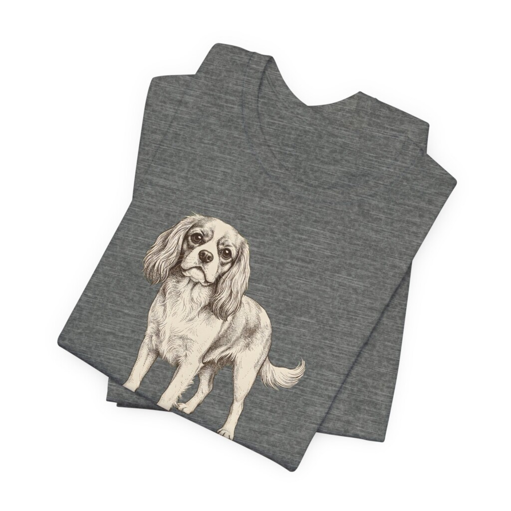 Cavalier King Charles Spaniel Latin Shirt, Vintage Dog Sketch Tee, Dog Latin Gift