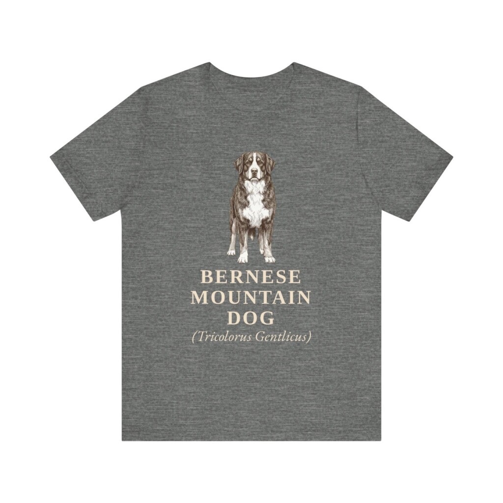 Bernese Mountain Dog Latin Shirt, Vintage Dog Sketch Tee, Dog Latin Gift