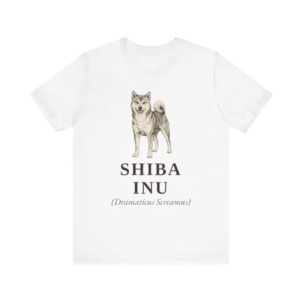 Shiba Inu Latin Shirt, Vintage Dog Sketch Tee, Dog Latin Gift