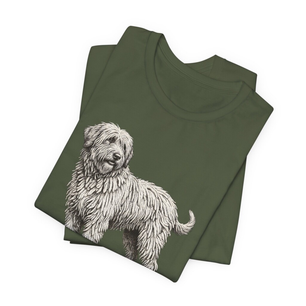 Bergamasco Sheepdog Latin Shirt, Vintage Dog Sketch Tee, Dog Latin Gift