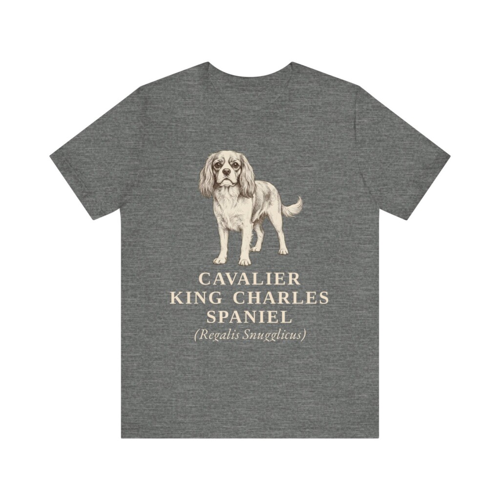 Cavalier King Charles Spaniel Latin Shirt, Vintage Dog Sketch Tee, Dog Latin Gift
