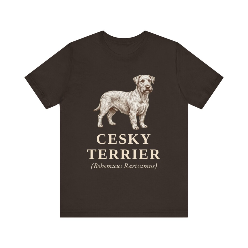 Cesky Terrier Latin Shirt, Vintage Dog Sketch Tee, Dog Latin Gift
