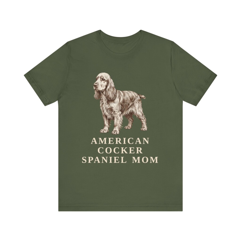 Cocker Spaniel Mom Shirt, Vintage Dog Sketch Tee, Dog Mom Gift