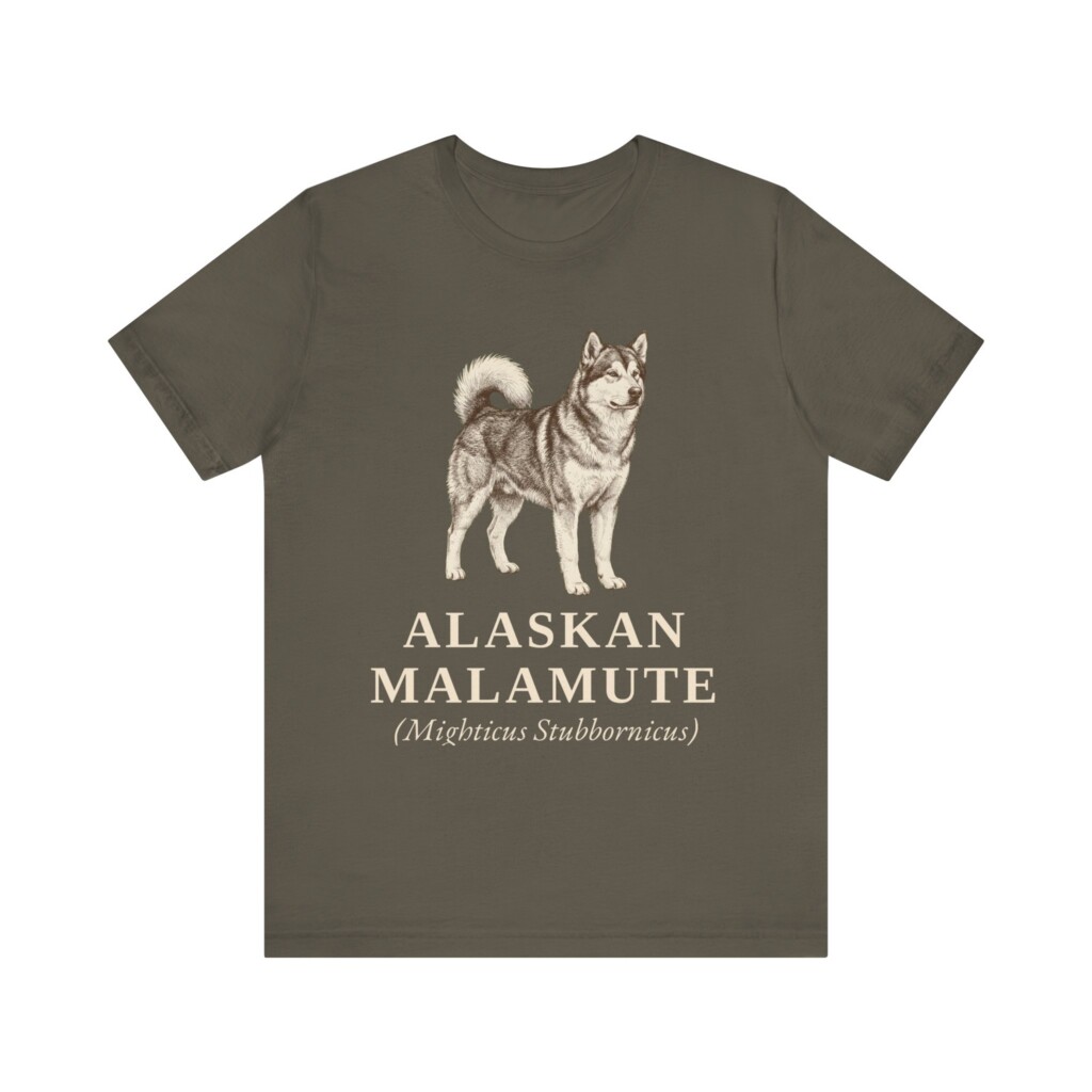 Alaskan Malamute Latin Shirt, Vintage Dog Sketch Tee, Dog Latin Gift Alaskan Malamute Latin Shirt, Vintage Dog Sketch Tee, Dog Latin Gift