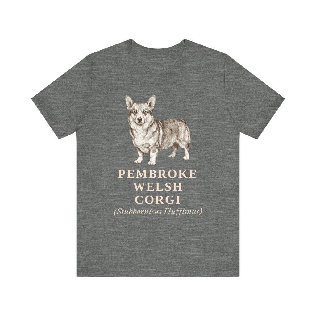 Pembroke Welsh Corgi Latin Shirt, Vintage Dog Sketch Tee, Dog Latin Gift