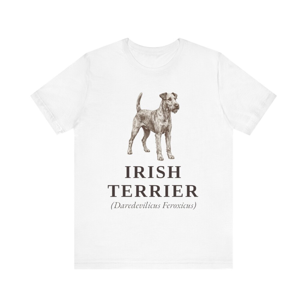 Irish Terrier Latin Shirt, Vintage Dog Sketch Tee, Dog Latin Gift