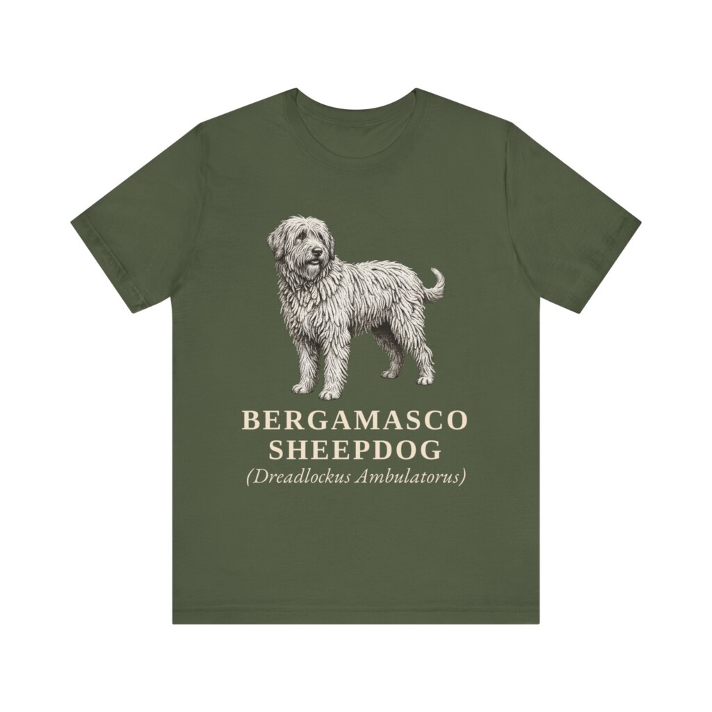 Bergamasco Sheepdog Latin Shirt, Vintage Dog Sketch Tee, Dog Latin Gift