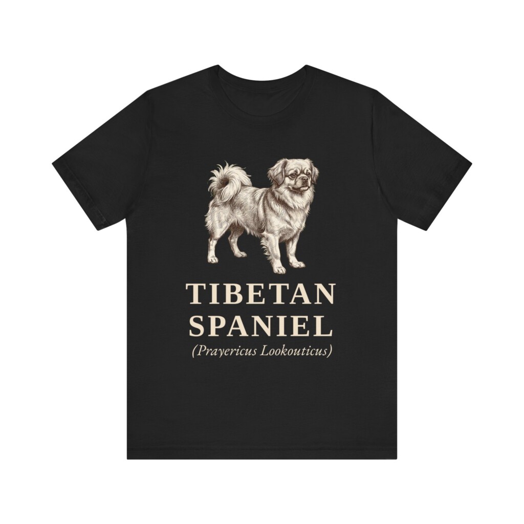 Tibetan Spaniel Latin Shirt, Vintage Dog Sketch Tee, Dog Latin Gift