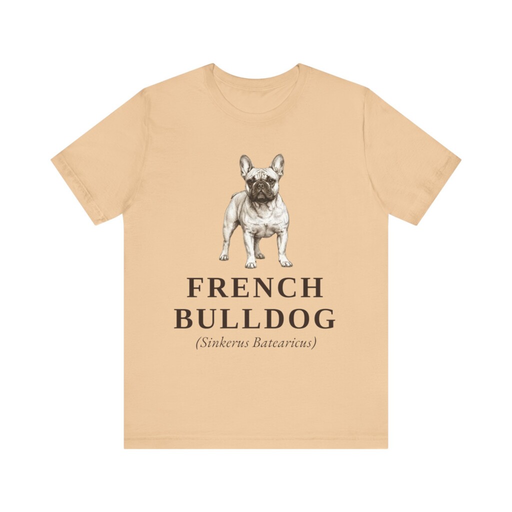 French Bulldog Latin Shirt, Vintage Dog Sketch Tee, Dog Latin Gift
