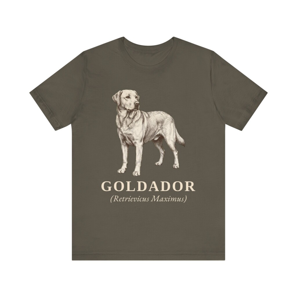 Goldador Latin Shirt, Vintage Dog Sketch Tee, Dog Latin Gift