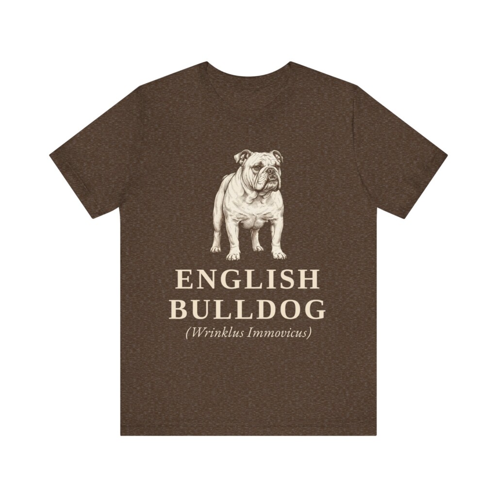 English Bulldog Latin Shirt, Vintage Dog Sketch Tee, Dog Latin Gift