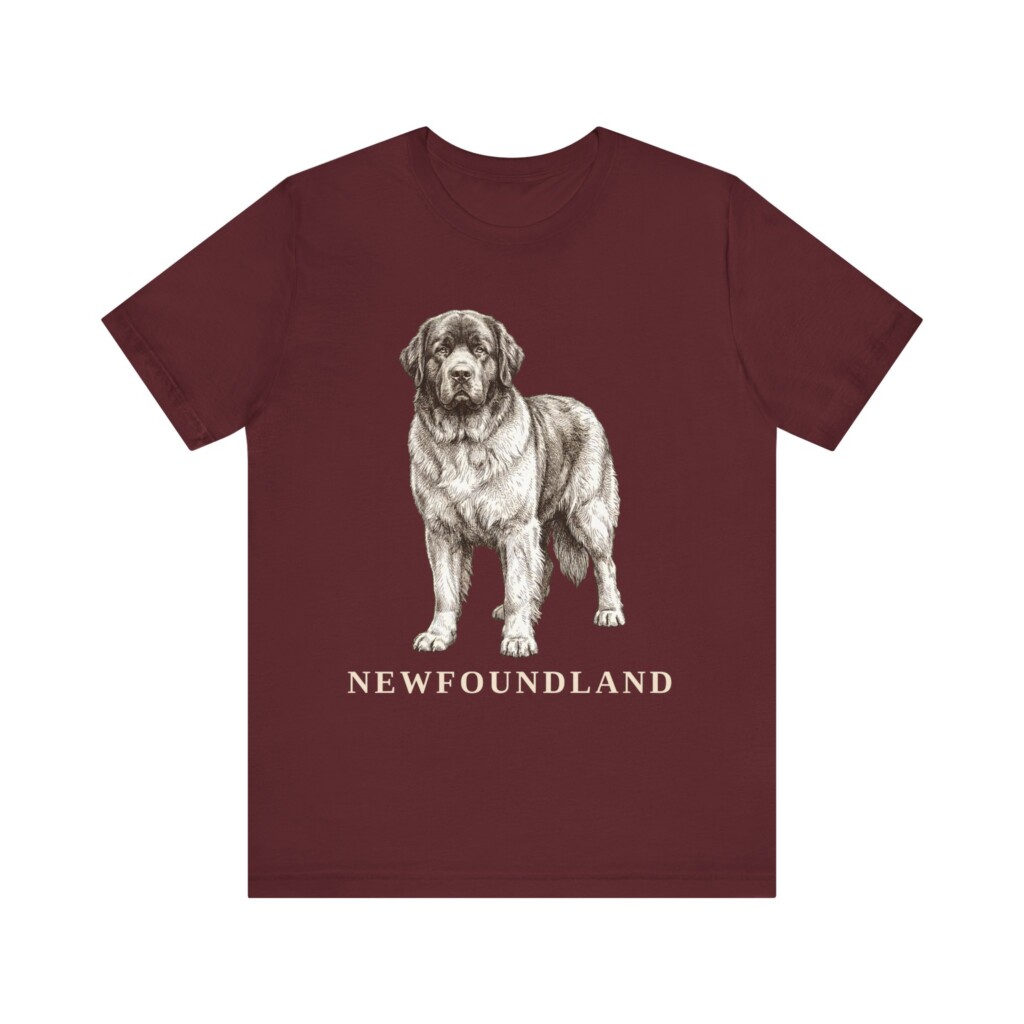 Newfoundland Dog Lover Shirt, Vintage Dog Sketch Tee, Dog Lover Gift Newfoundland Dog Lover Shirt, Vintage Dog Sketch Tee, Dog Lover Gift