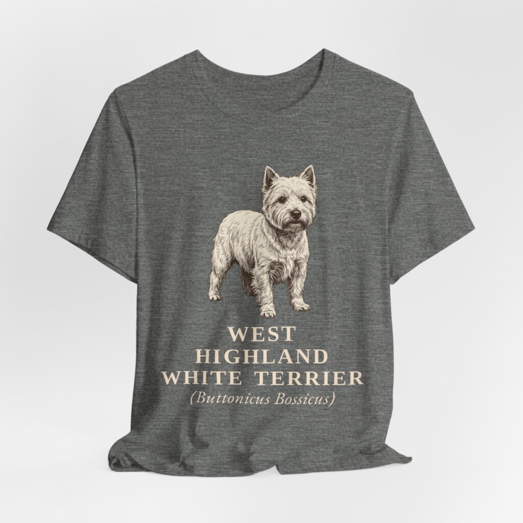 West Highland White Terrier Latin Shirt, Vintage Dog Sketch Tee, Dog Latin Gift West Highland White Terrier Latin Shirt, Vintage Dog Sketch Tee, Dog Latin Gift