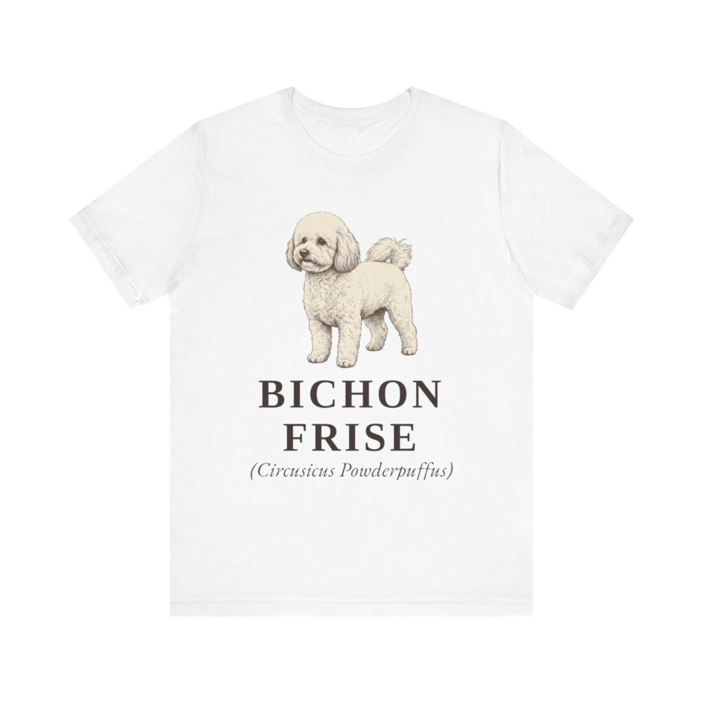 Bichon Frise Latin Shirt, Vintage Dog Sketch Tee, Dog Latin Gift
