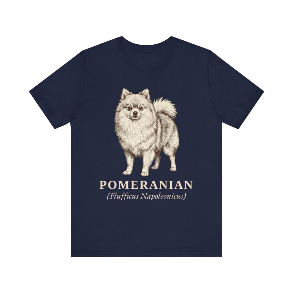 Pomeranian Latin Shirt, Vintage Dog Sketch Tee, Dog Latin Gift