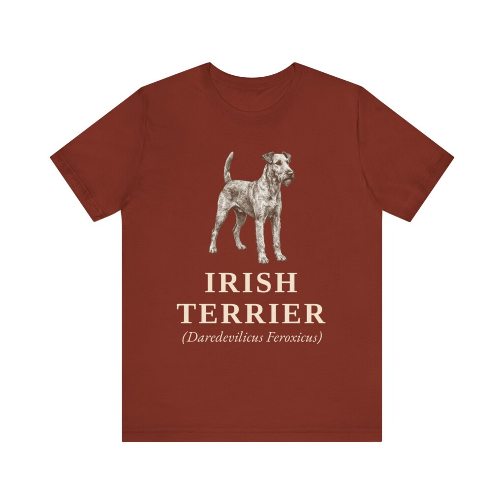 Irish Terrier Latin Shirt, Vintage Dog Sketch Tee, Dog Latin Gift