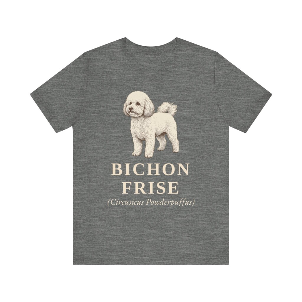 Bichon Frise Latin Shirt, Vintage Dog Sketch Tee, Dog Latin Gift