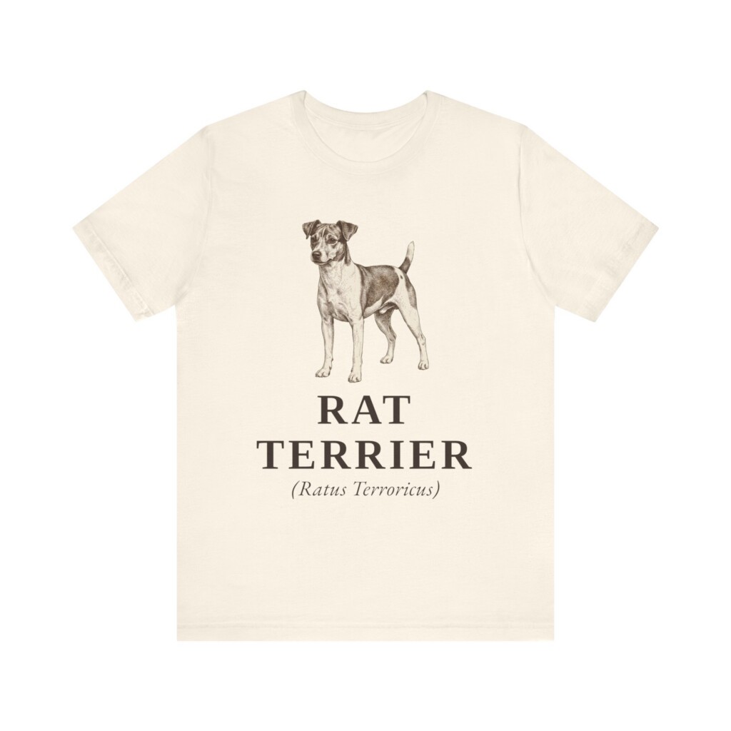 Rat Terrier Latin Shirt, Vintage Dog Sketch Tee, Dog Latin Gift Rat Terrier Latin Shirt, Vintage Dog Sketch Tee, Dog Latin Gift