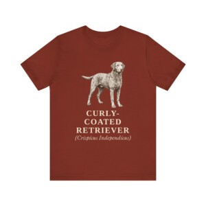 Curly-Coated Retriever Latin Shirt, Vintage Dog Sketch Tee, Dog Latin Gift