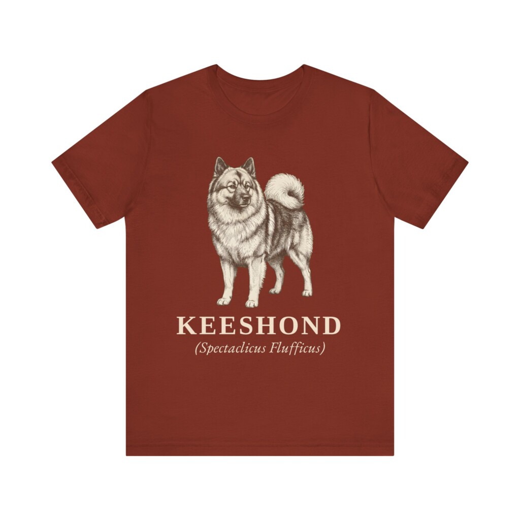 Keeshond Latin Shirt, Vintage Dog Sketch Tee, Dog Latin Gift