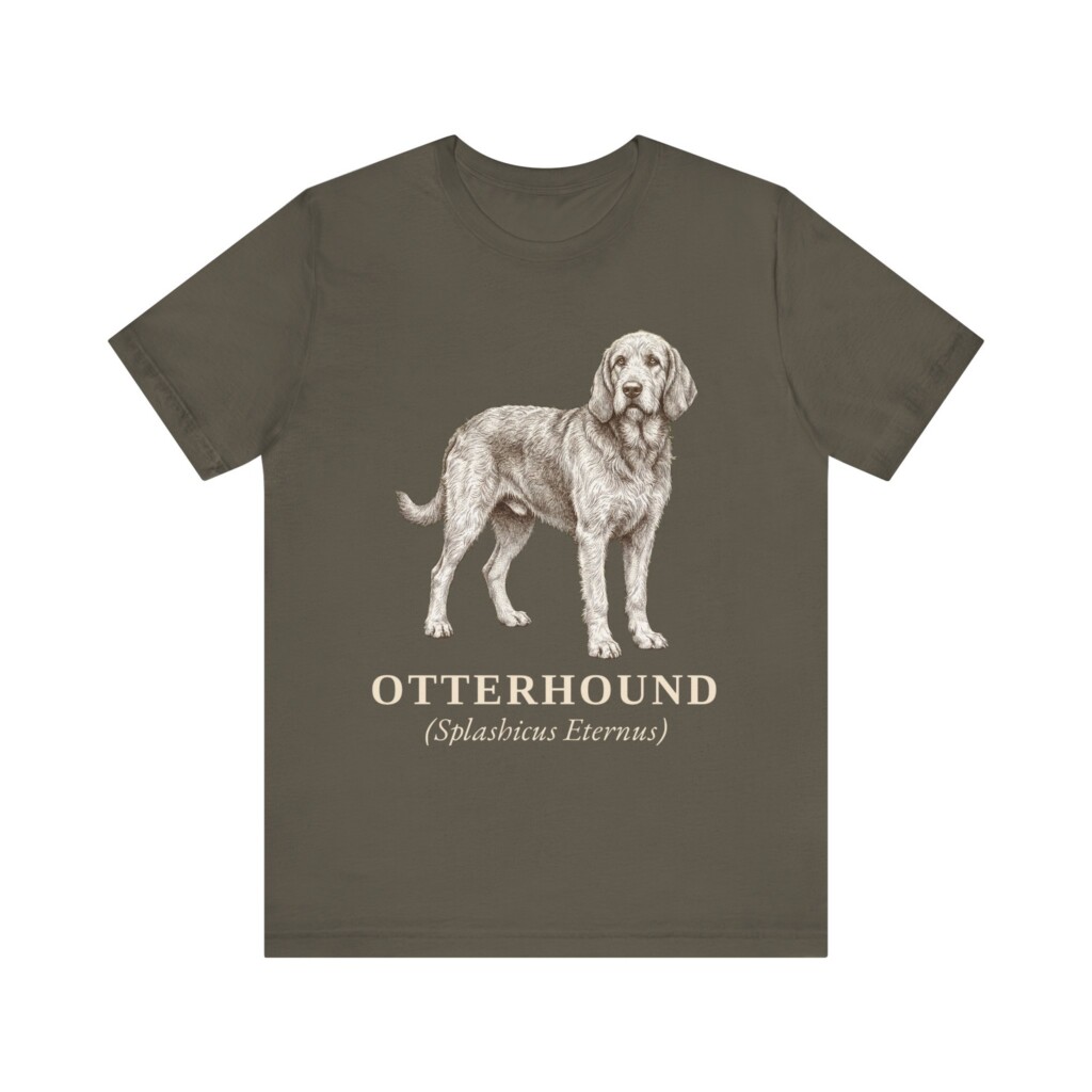 Otterhound Latin Shirt, Vintage Dog Sketch Tee, Dog Latin Gift