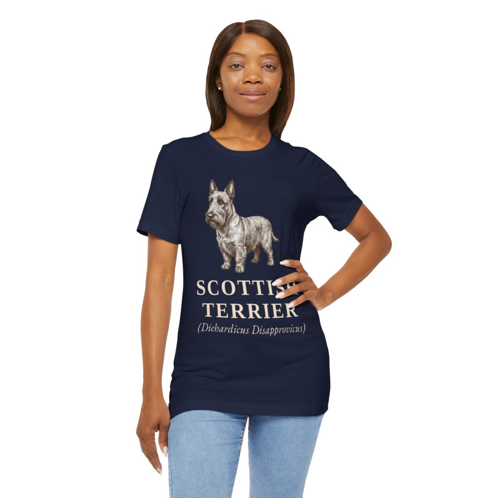 Scottish Terrier Latin Shirt, Vintage Dog Sketch Tee, Dog Latin Gift