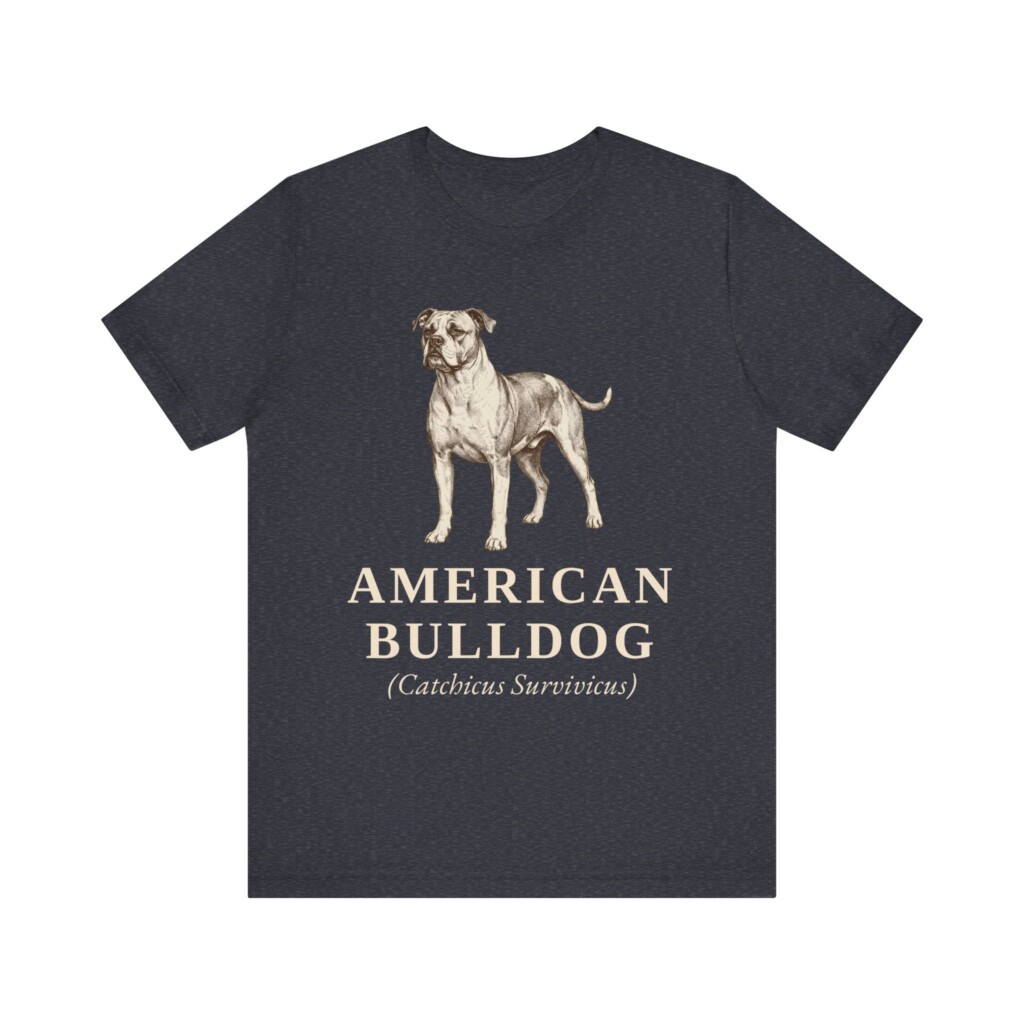 American Bulldog Latin Shirt, Vintage Dog Sketch Tee, Dog Latin Gift
