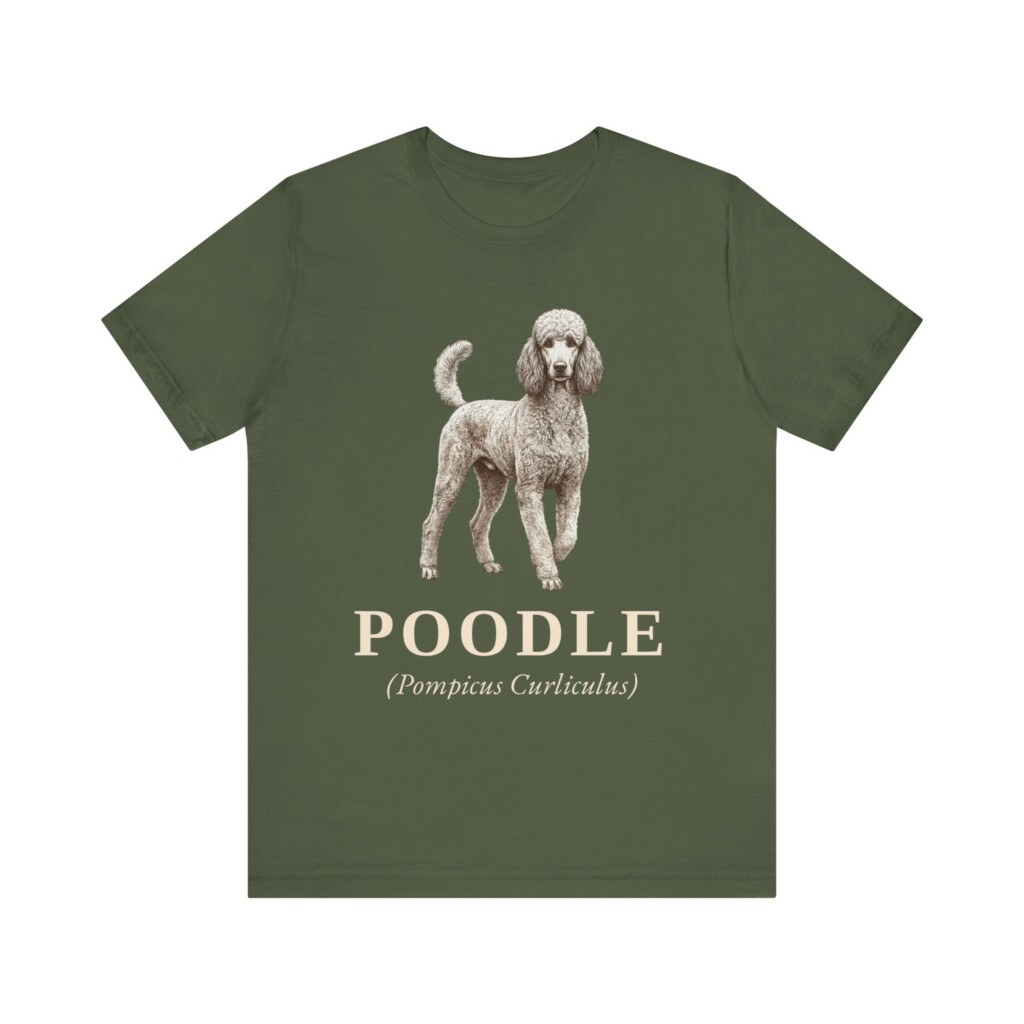 Poodle Latin Shirt, Vintage Dog Sketch Tee, Dog Latin Gift