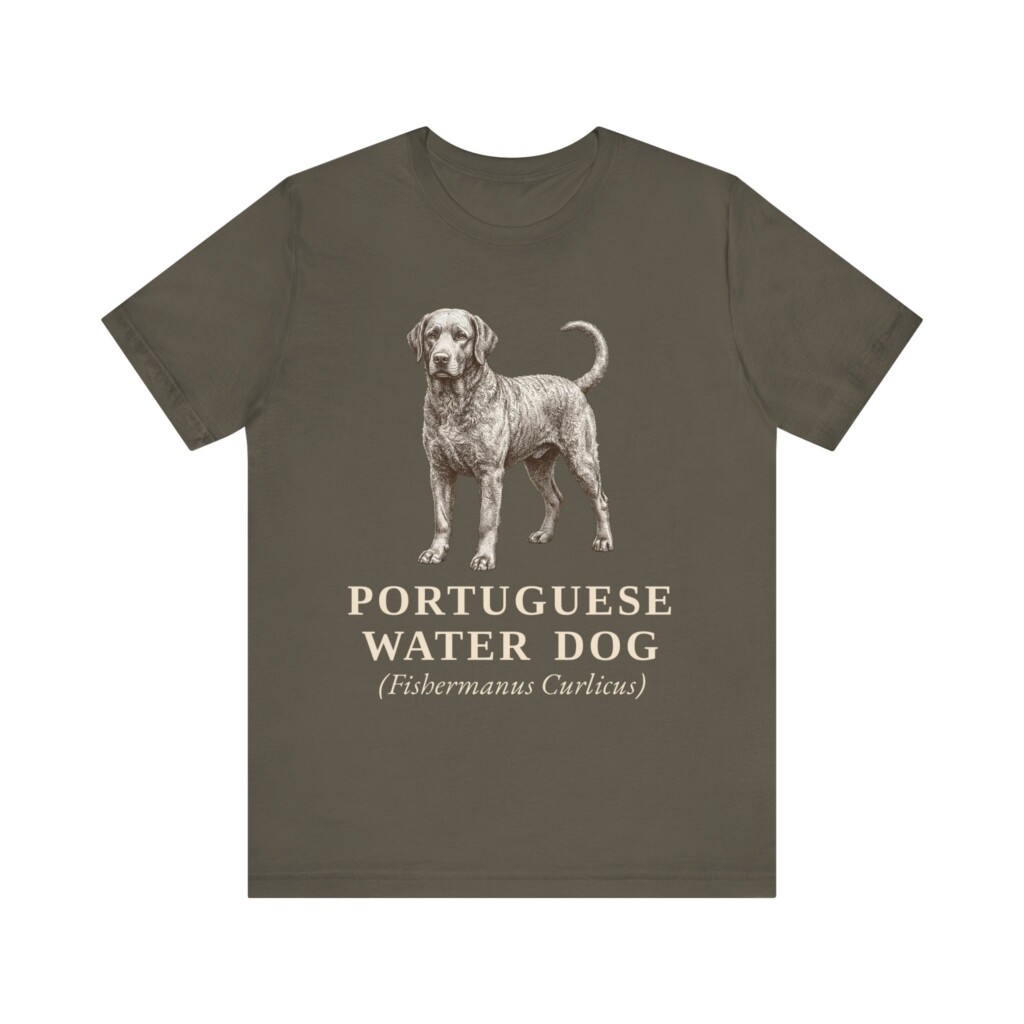 Portuguese Water Dog Latin Shirt, Vintage Dog Sketch Tee, Dog Latin Gift