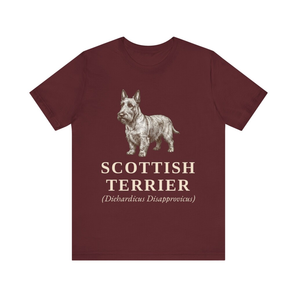 Scottish Terrier Latin Shirt, Vintage Dog Sketch Tee, Dog Latin Gift
