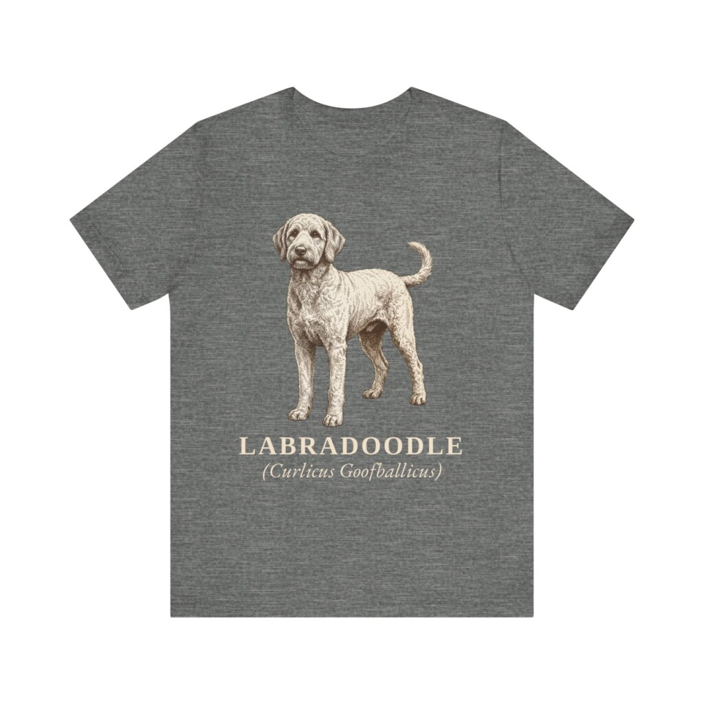 Labradoodle Latin Shirt, Vintage Dog Sketch Tee, Dog Latin Gift