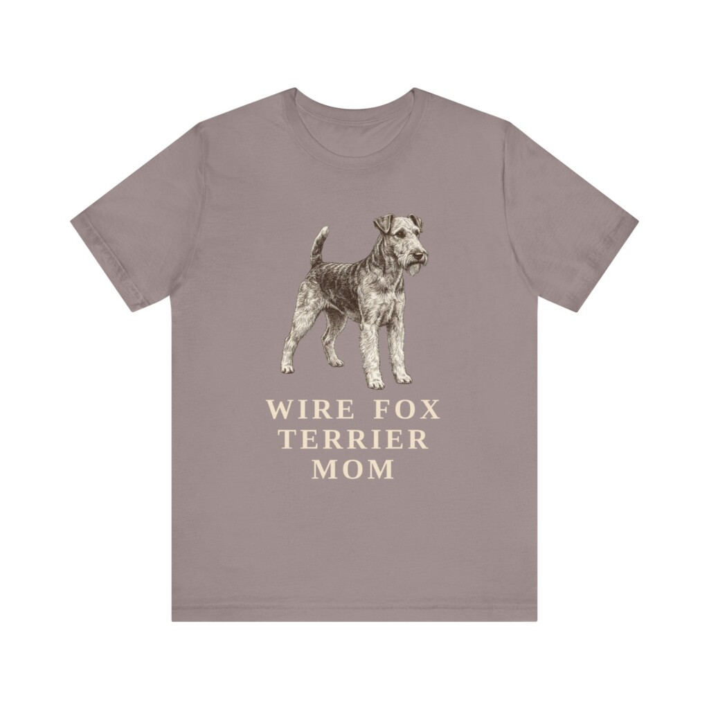 Fox Terrier (Wire) Mom Shirt, Vintage Dog Sketch Tee, Dog Mom Gift