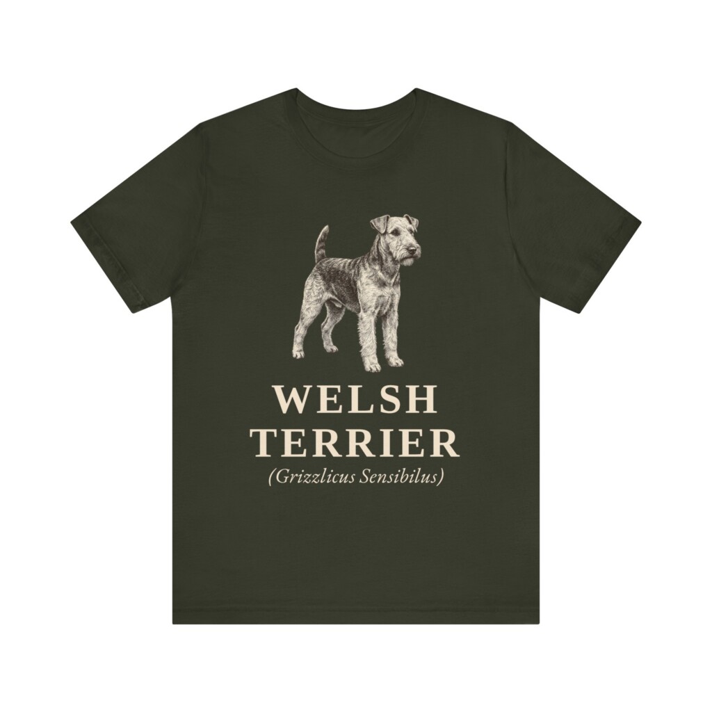 Welsh Terrier Latin Shirt, Vintage Dog Sketch Tee, Dog Latin Gift Welsh Terrier Latin Shirt, Vintage Dog Sketch Tee, Dog Latin Gift