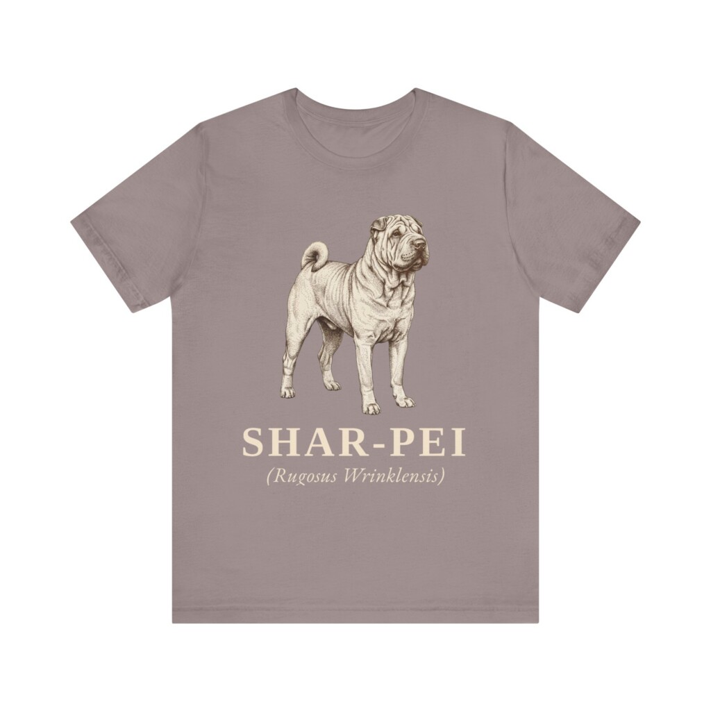 Shar-Pei Latin Shirt, Vintage Dog Sketch Tee, Dog Latin Gift