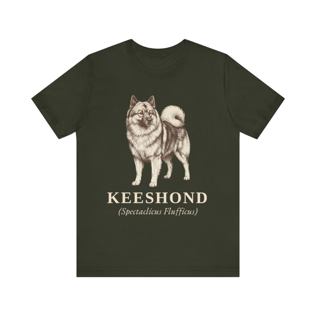 Keeshond Latin Shirt, Vintage Dog Sketch Tee, Dog Latin Gift