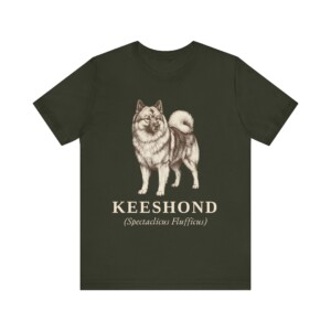 Keeshond Latin Shirt, Vintage Dog Sketch Tee, Dog Latin Gift