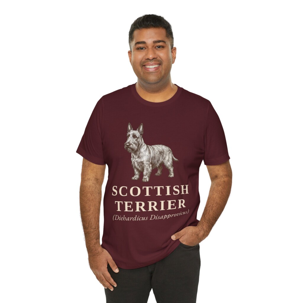 Scottish Terrier Latin Shirt, Vintage Dog Sketch Tee, Dog Latin Gift