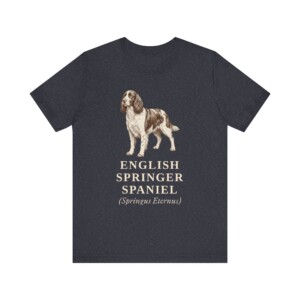 English Springer Spaniel Latin Shirt, Vintage Dog Sketch Tee, Dog Latin Gift