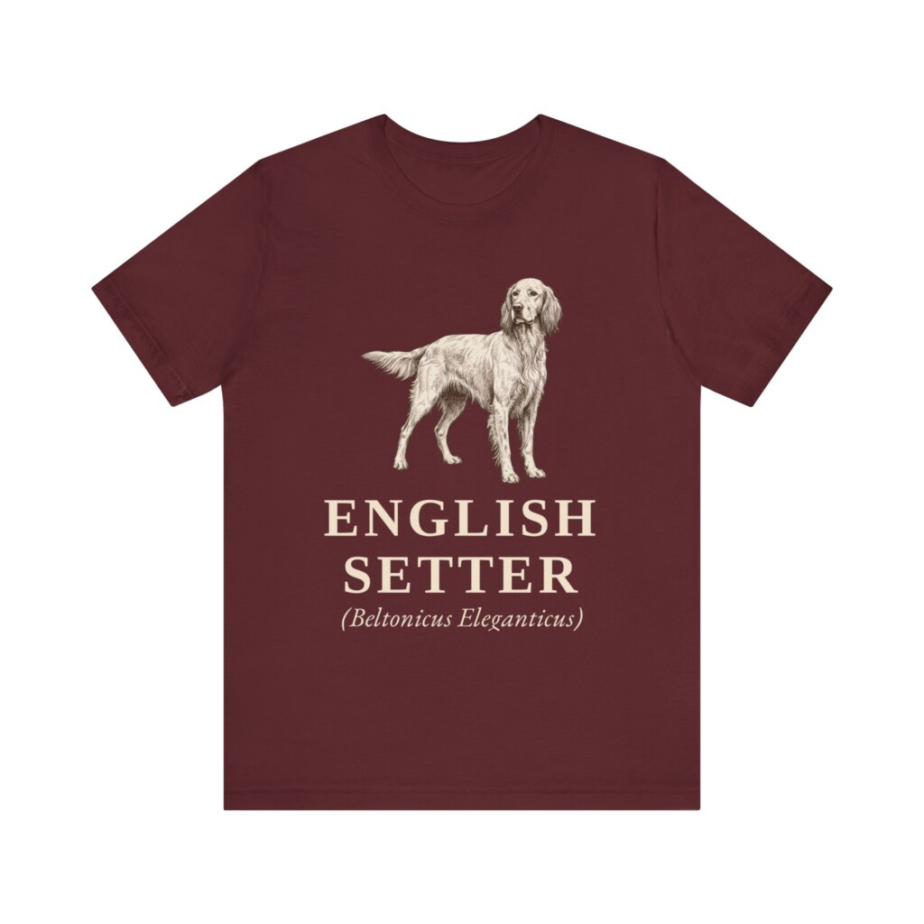 English Setter Latin Shirt, Vintage Dog Sketch Tee, Dog Latin Gift English Setter Latin Shirt, Vintage Dog Sketch Tee, Dog Latin Gift